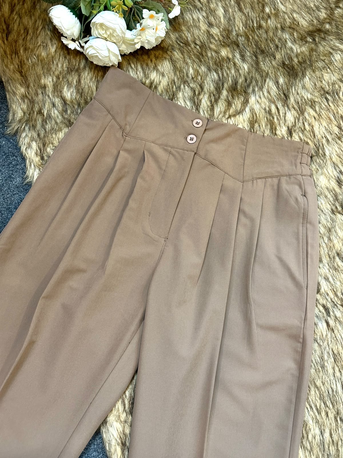 Ladies Semi Formal Pant 26-09 (Deep Beige)