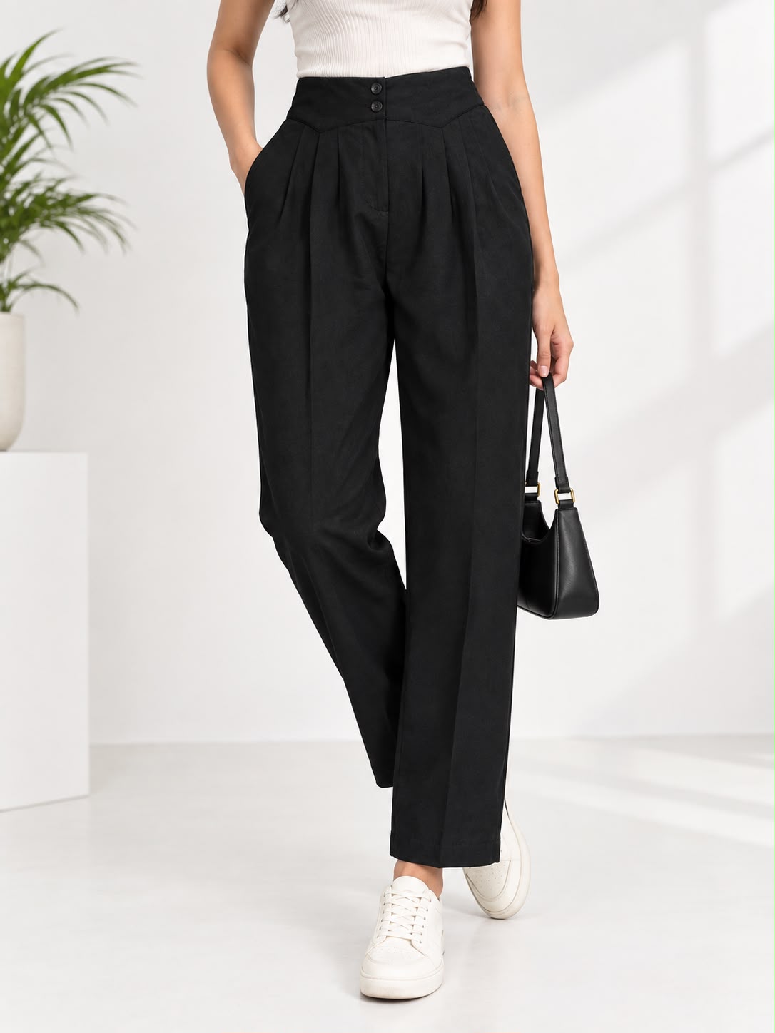 Ladies Semi Formal Pant 26-09 (Black)
