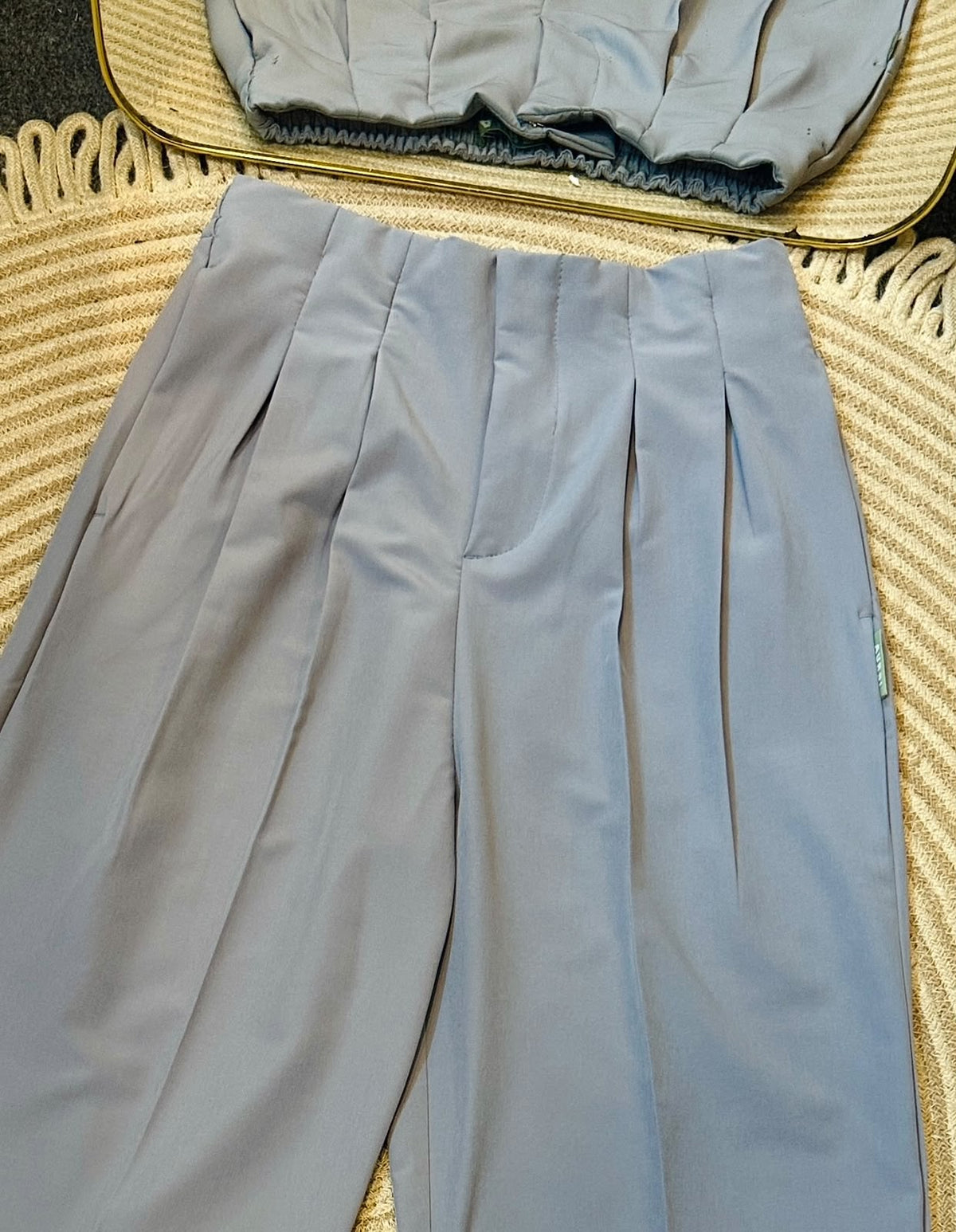Ladies Loose Fit Wide Leg Pants - 07 (Light Ash)