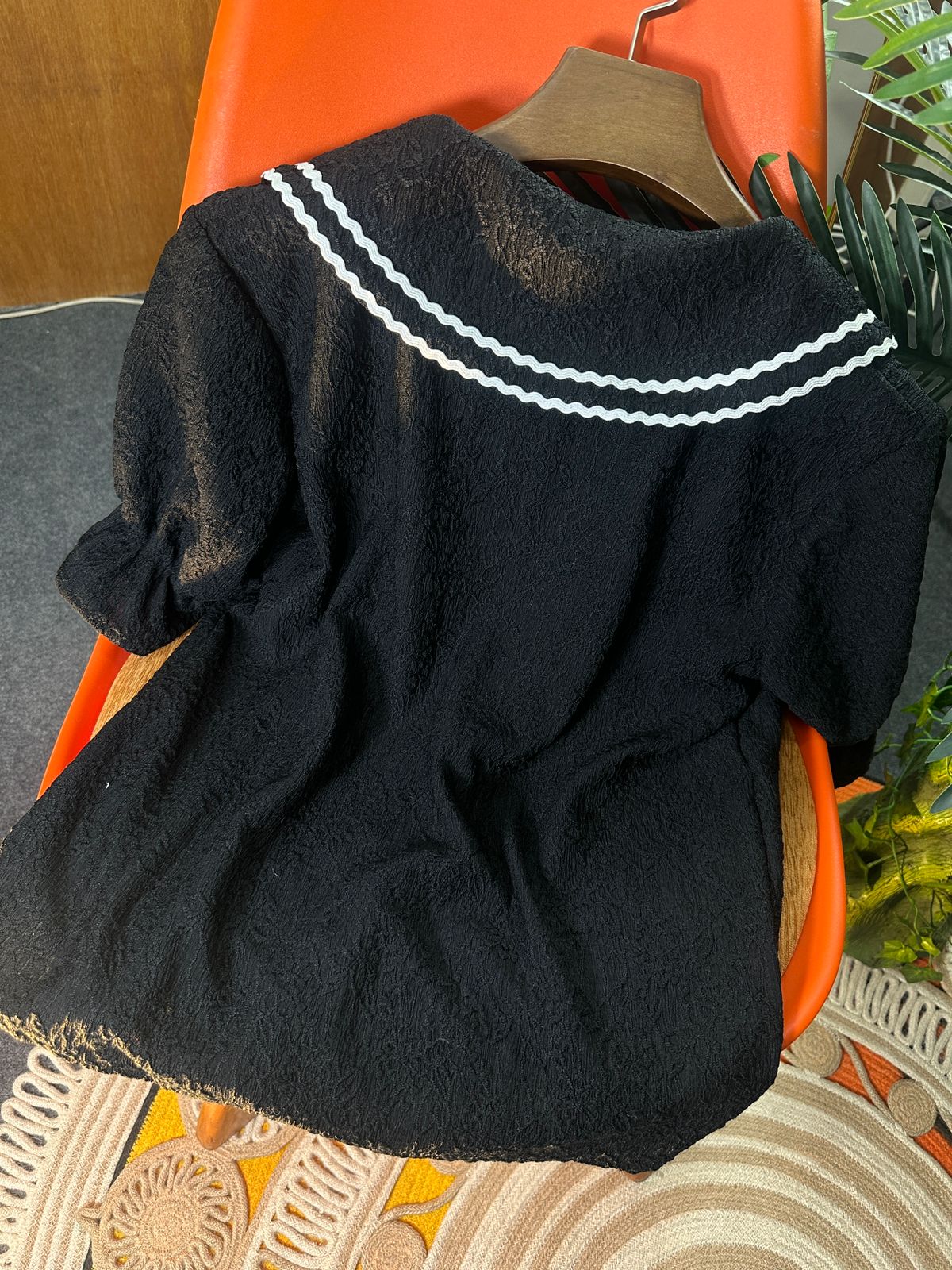 Korean Sweet Ladies Shirt 10 (Black)