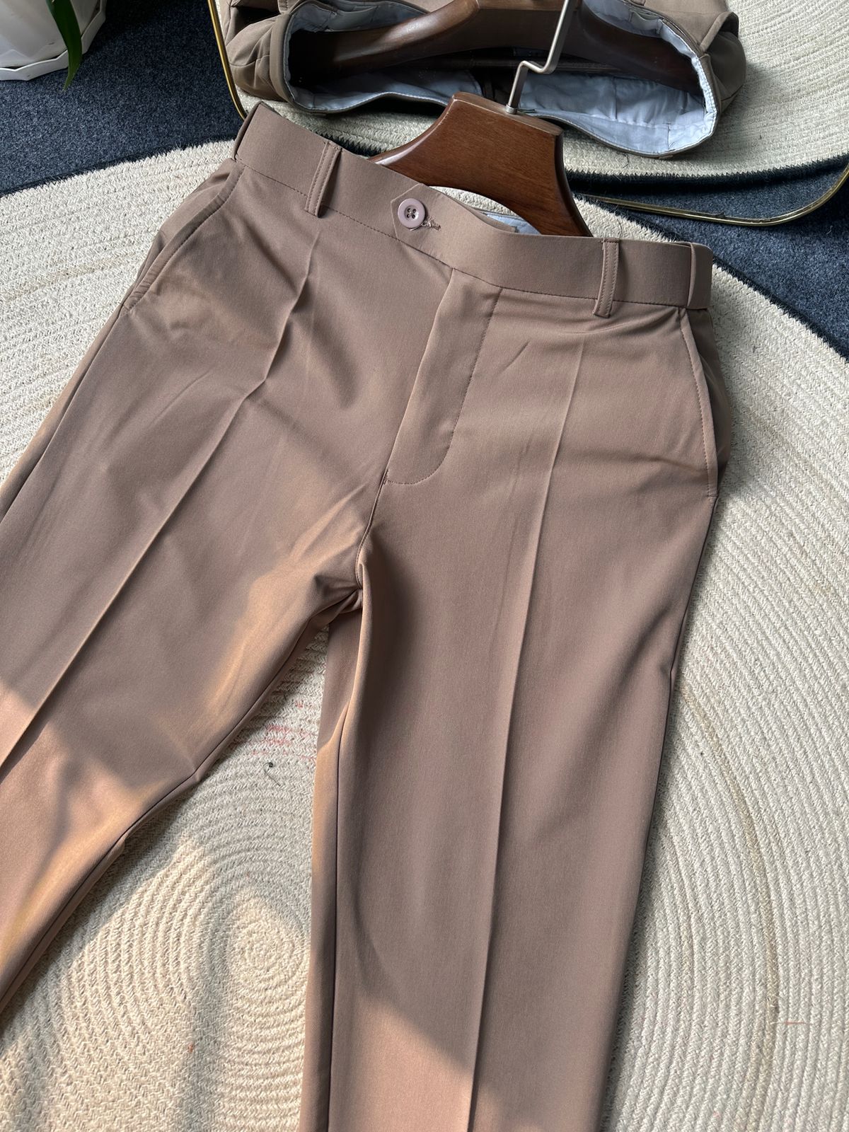 Men's Adjustable Formal Pant (Beige)