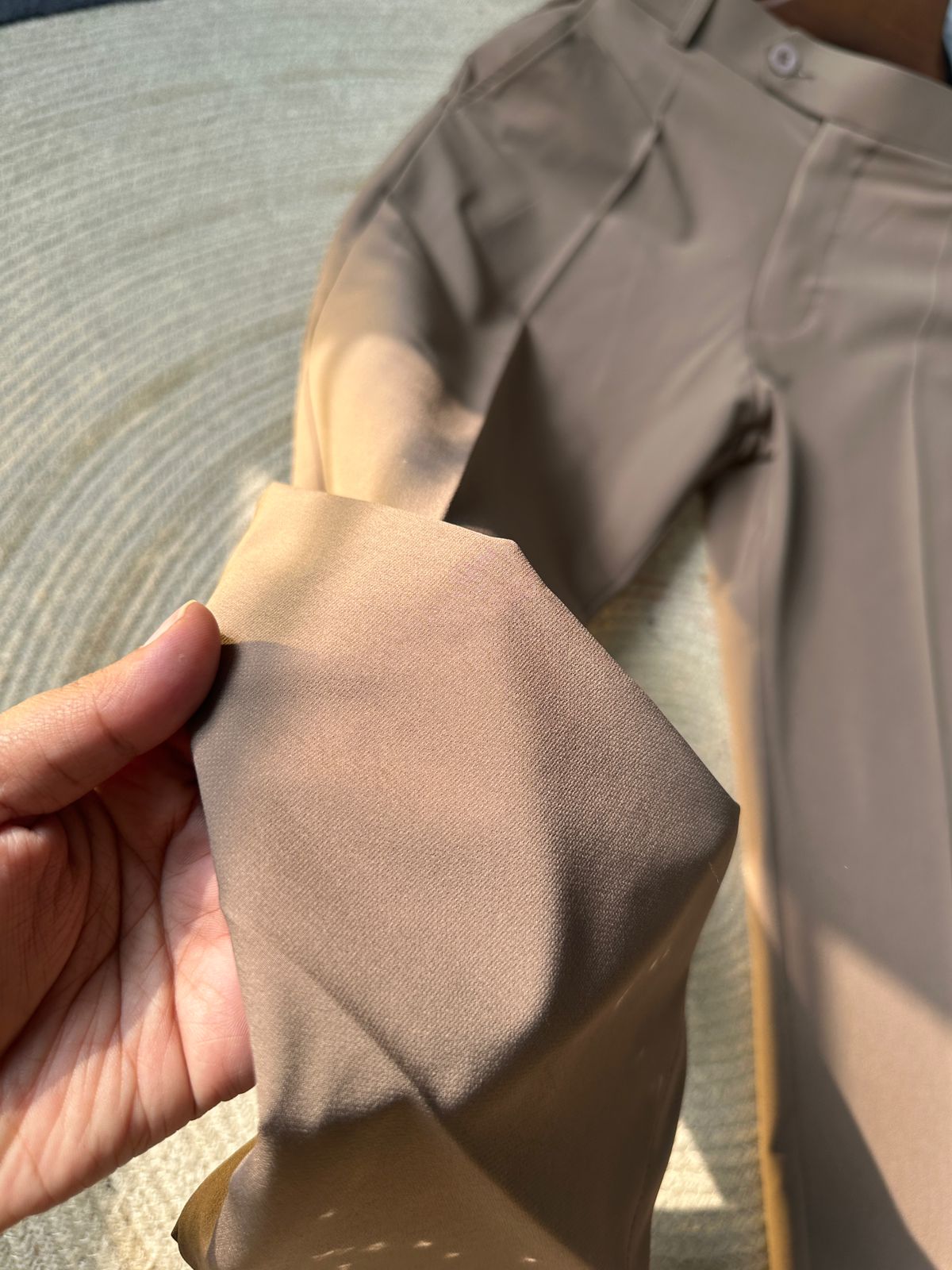 Men's Adjustable Formal Pant (Beige)