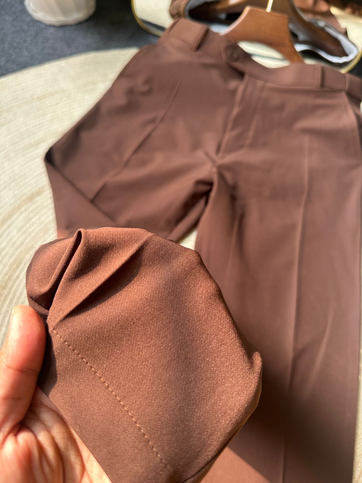 Men's Adjustable Formal Pant (Coffee)