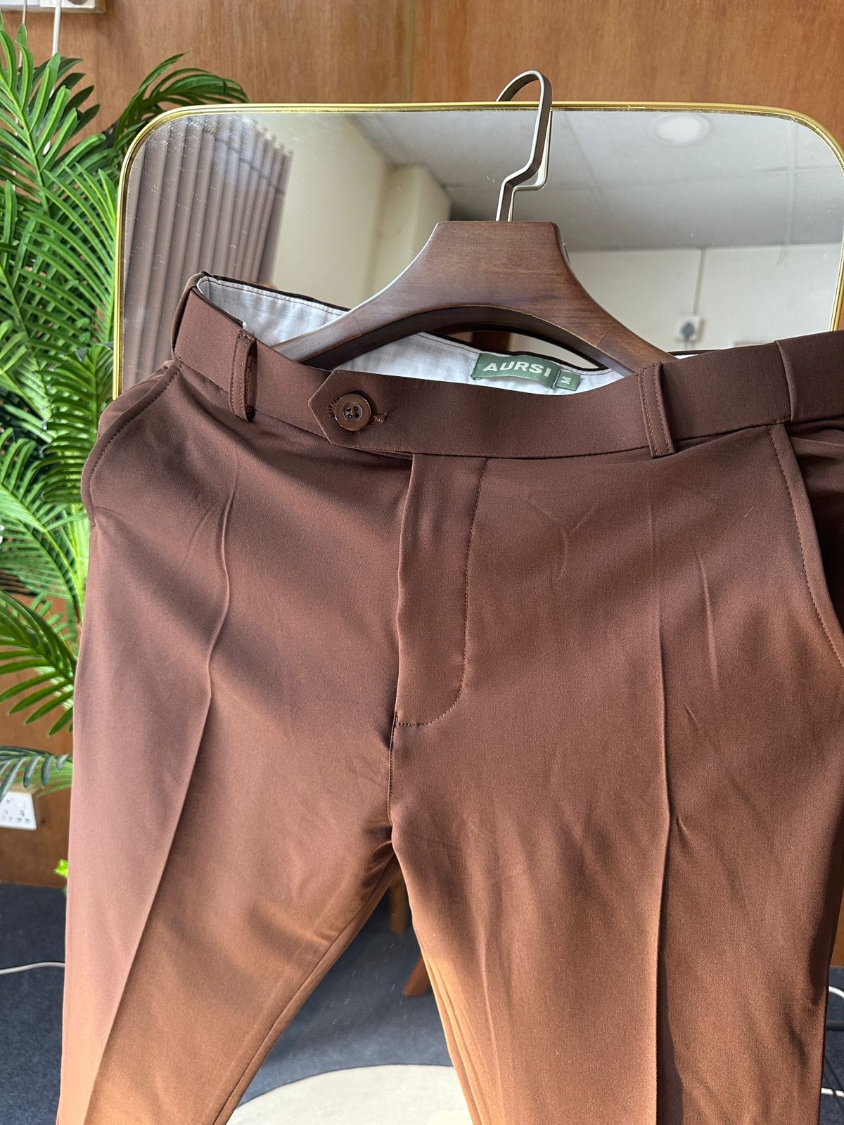 Men's Adjustable Formal Pant (Coffee)