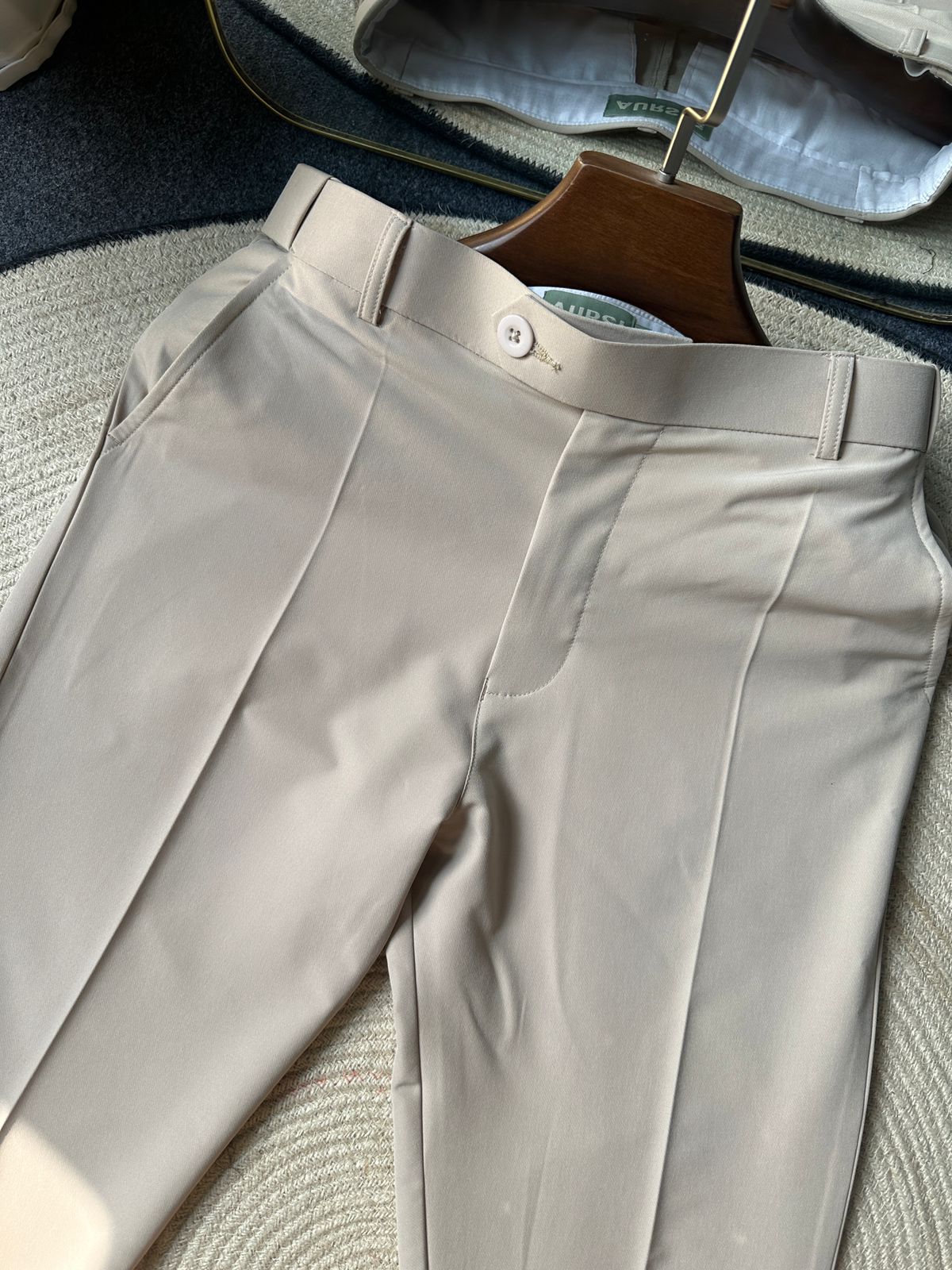 Men's Adjustable Formal Pant ( Cream)