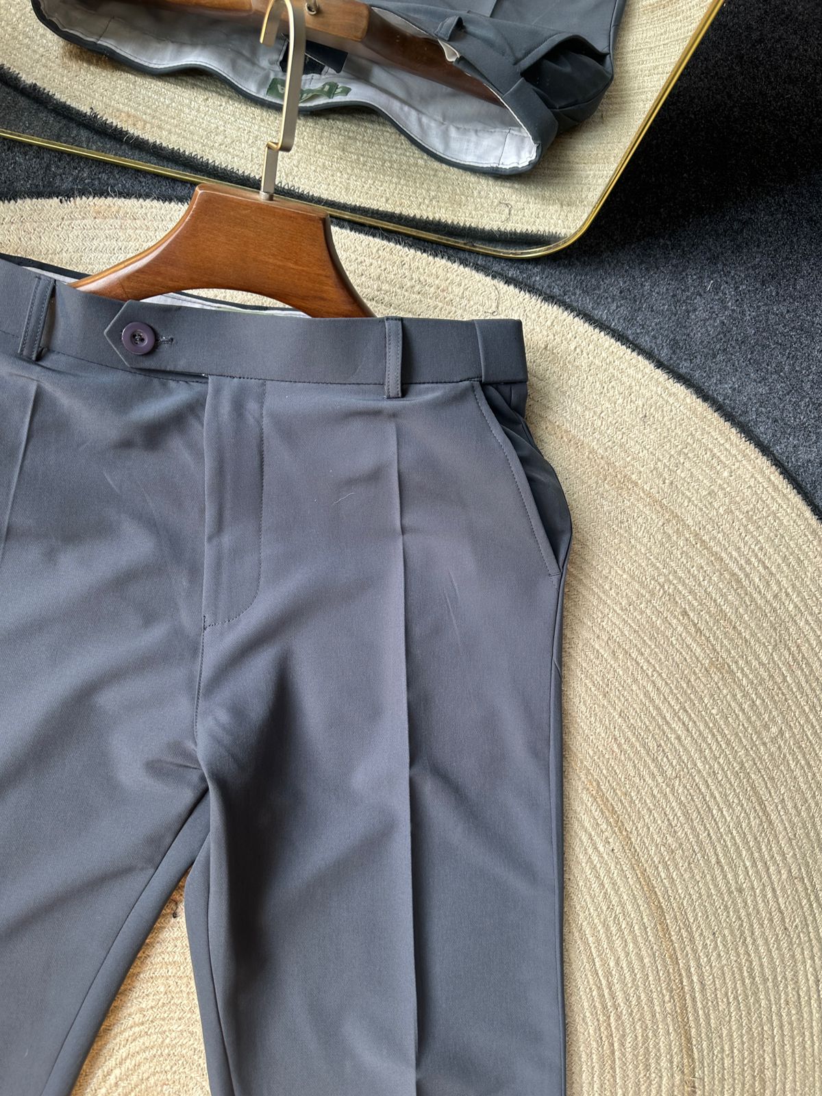 Men's Adjustable Formal Pant (Dark Ash)