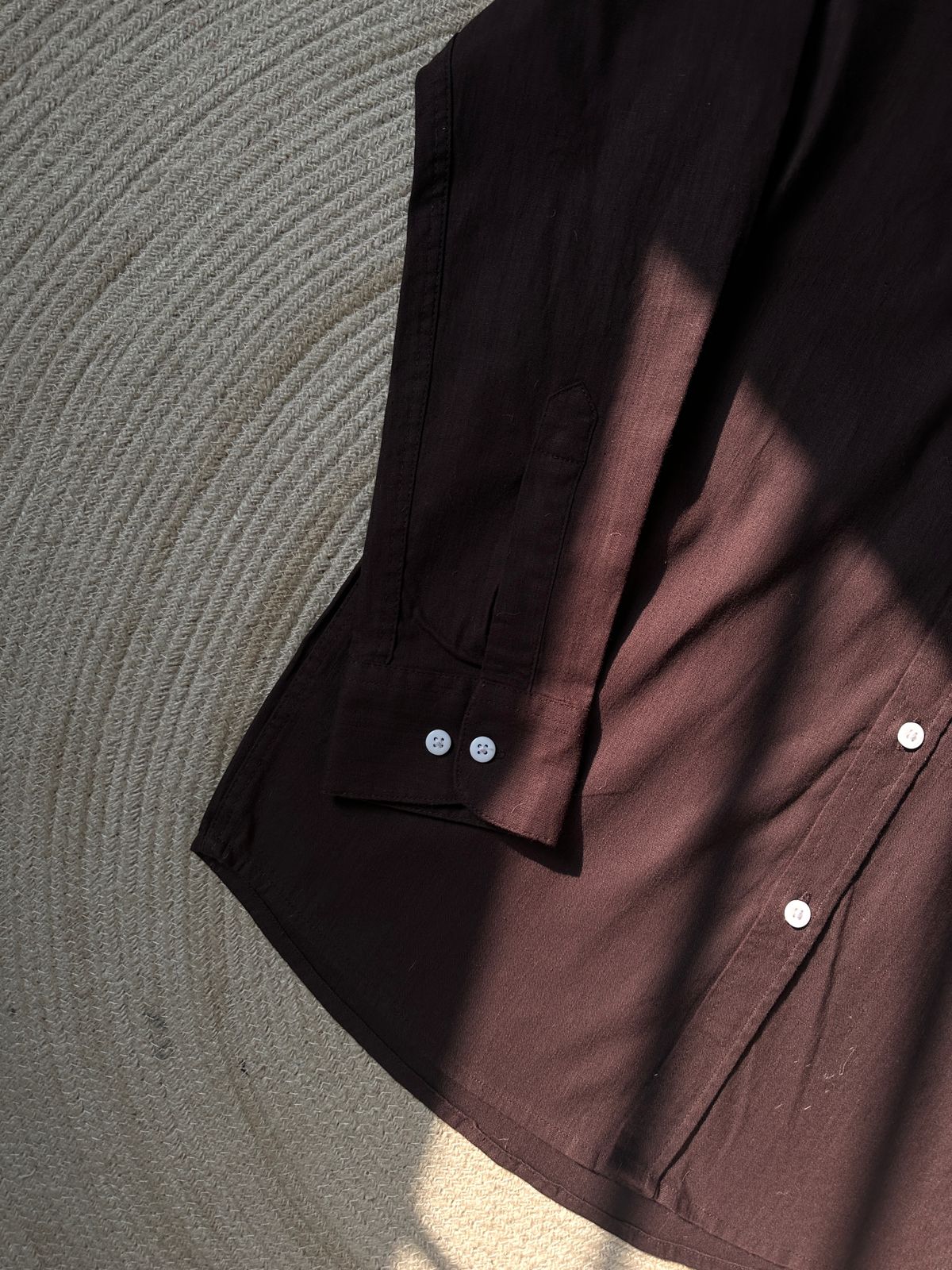 Drop Shoulder Full Sleeve Linen Shirt (Coffee)