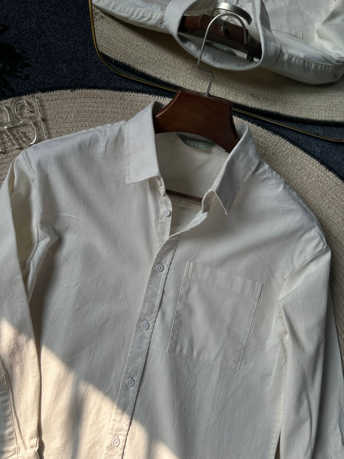 Drop Shoulder Full Sleeve Linen Shirt 25-010(Off-White)