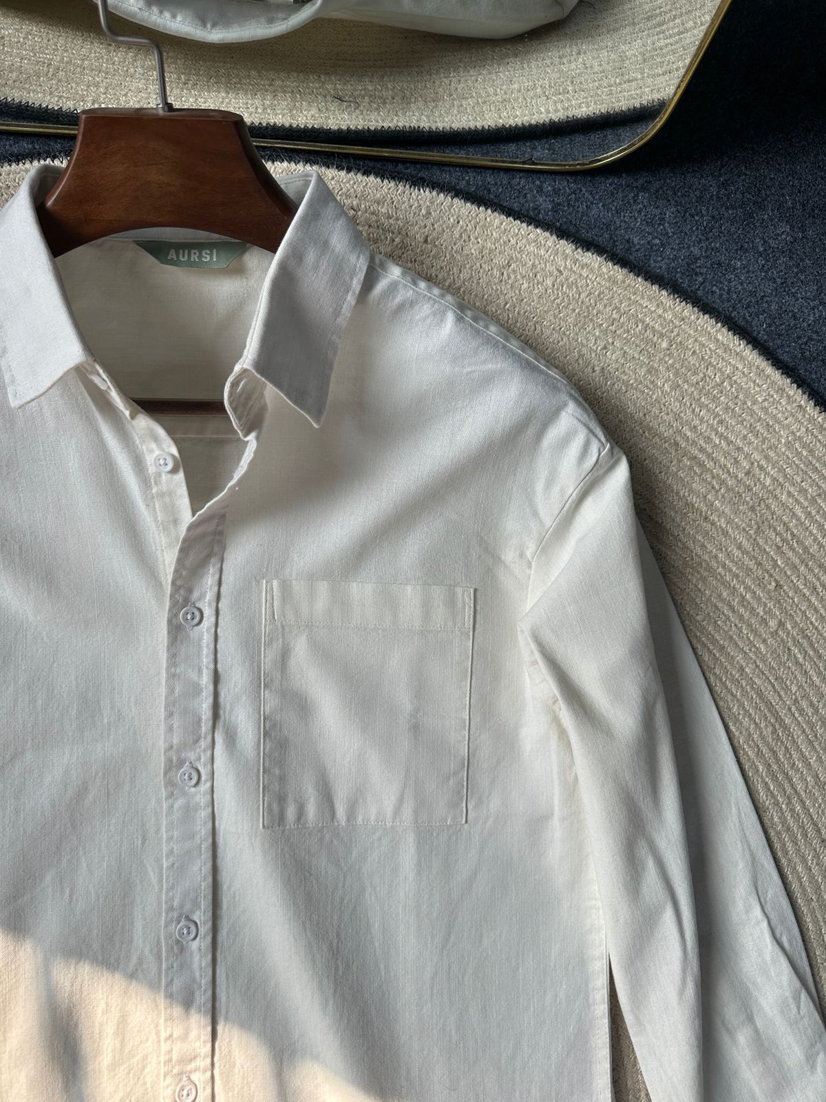 Drop Shoulder Full Sleeve Linen Shirt 25-010(Off-White)