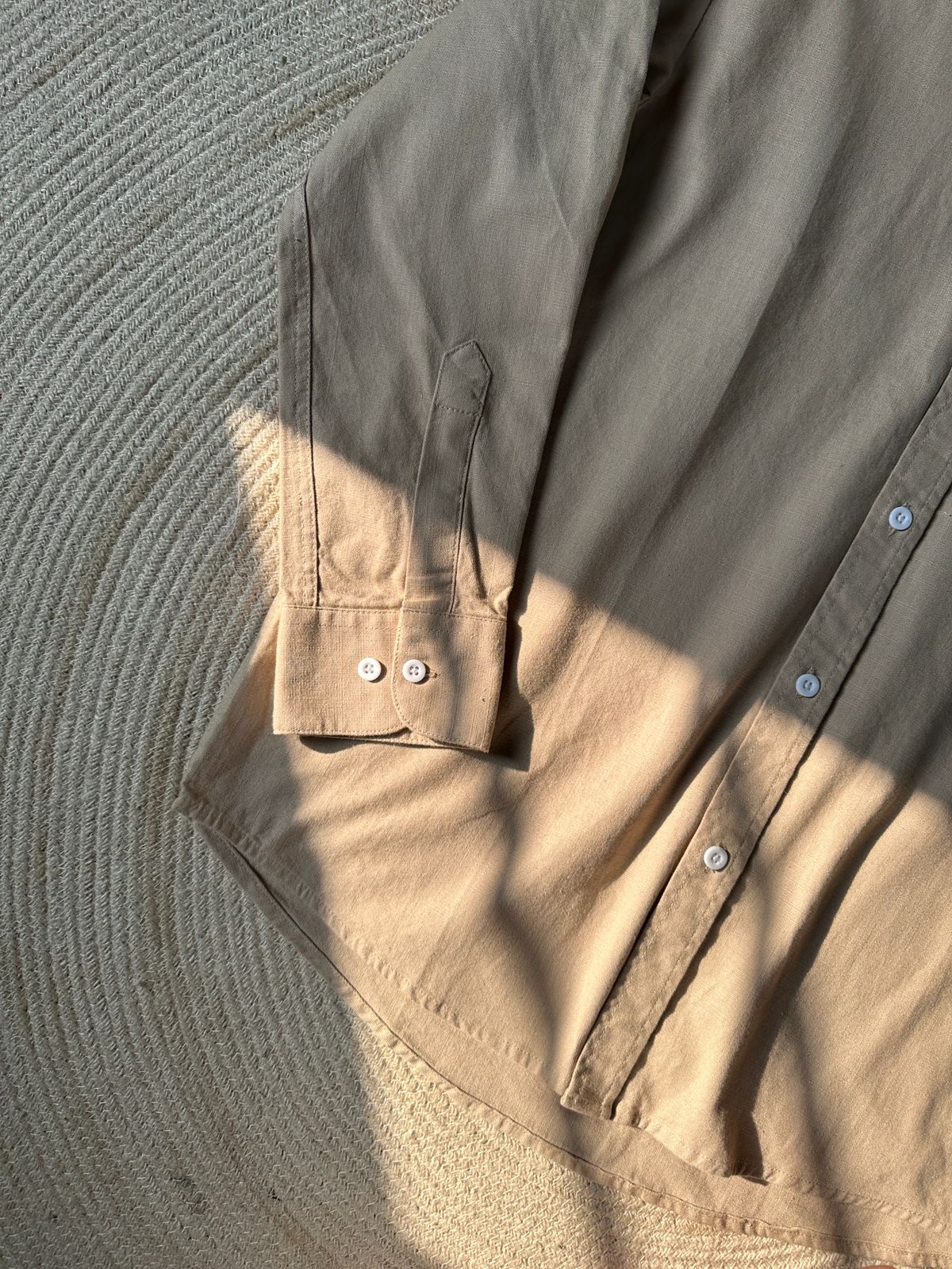Drop Shoulder Full Sleeve Linen Shirt 25-012(Beige)
