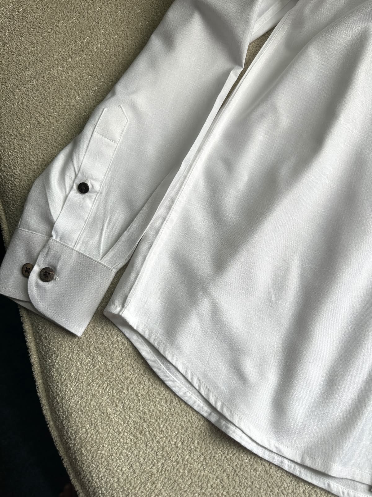 Henley Men's Shirt (White) - 26-46