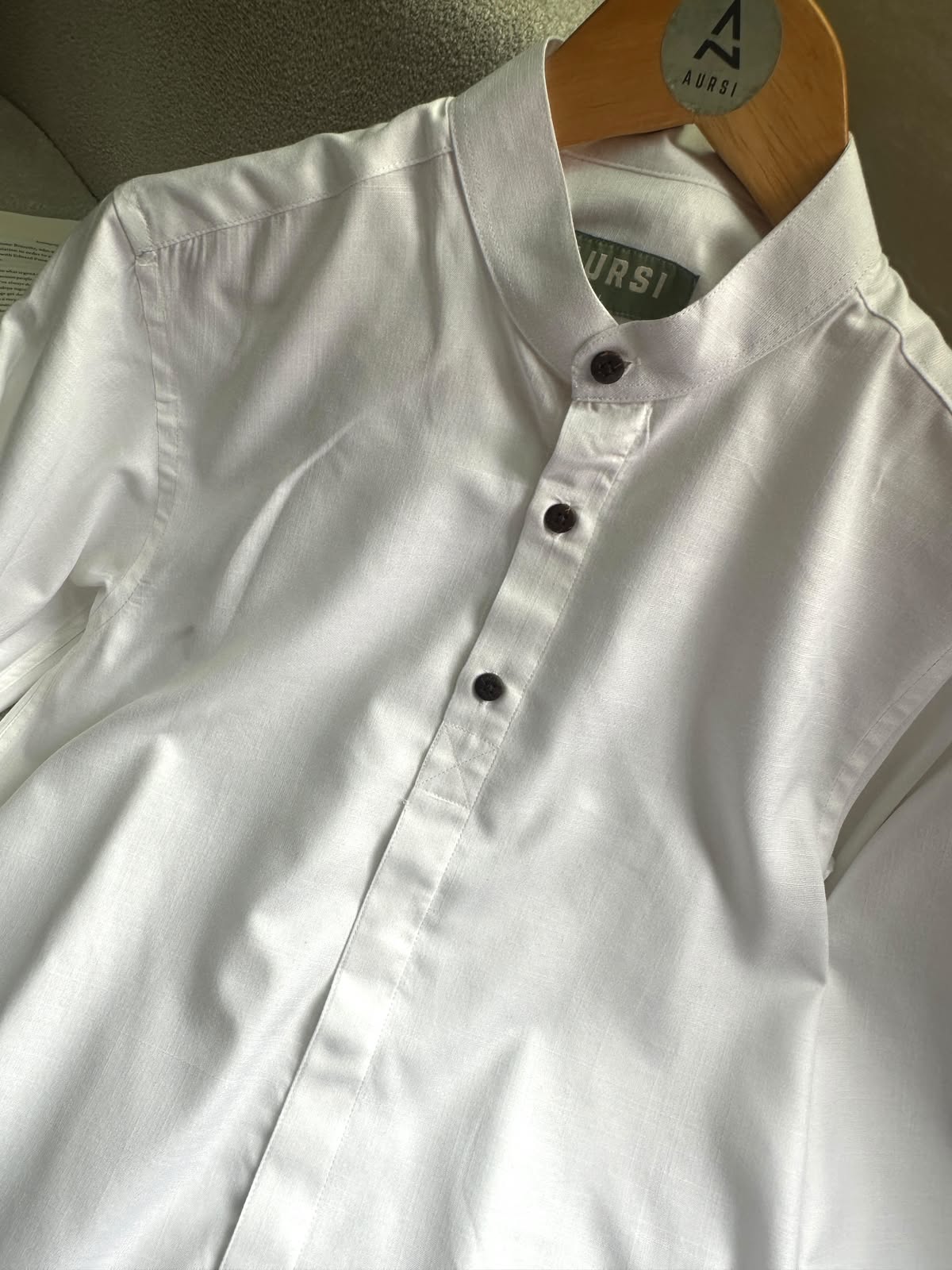 Henley Men's Shirt (White) - 26-46