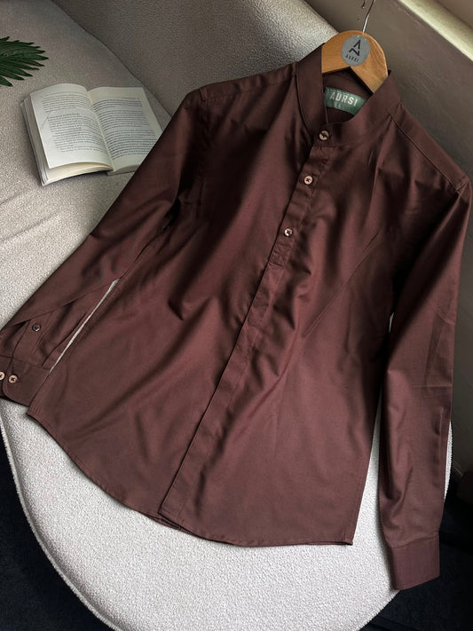 Henley Men's Shirt (Chocolate) - 26-47