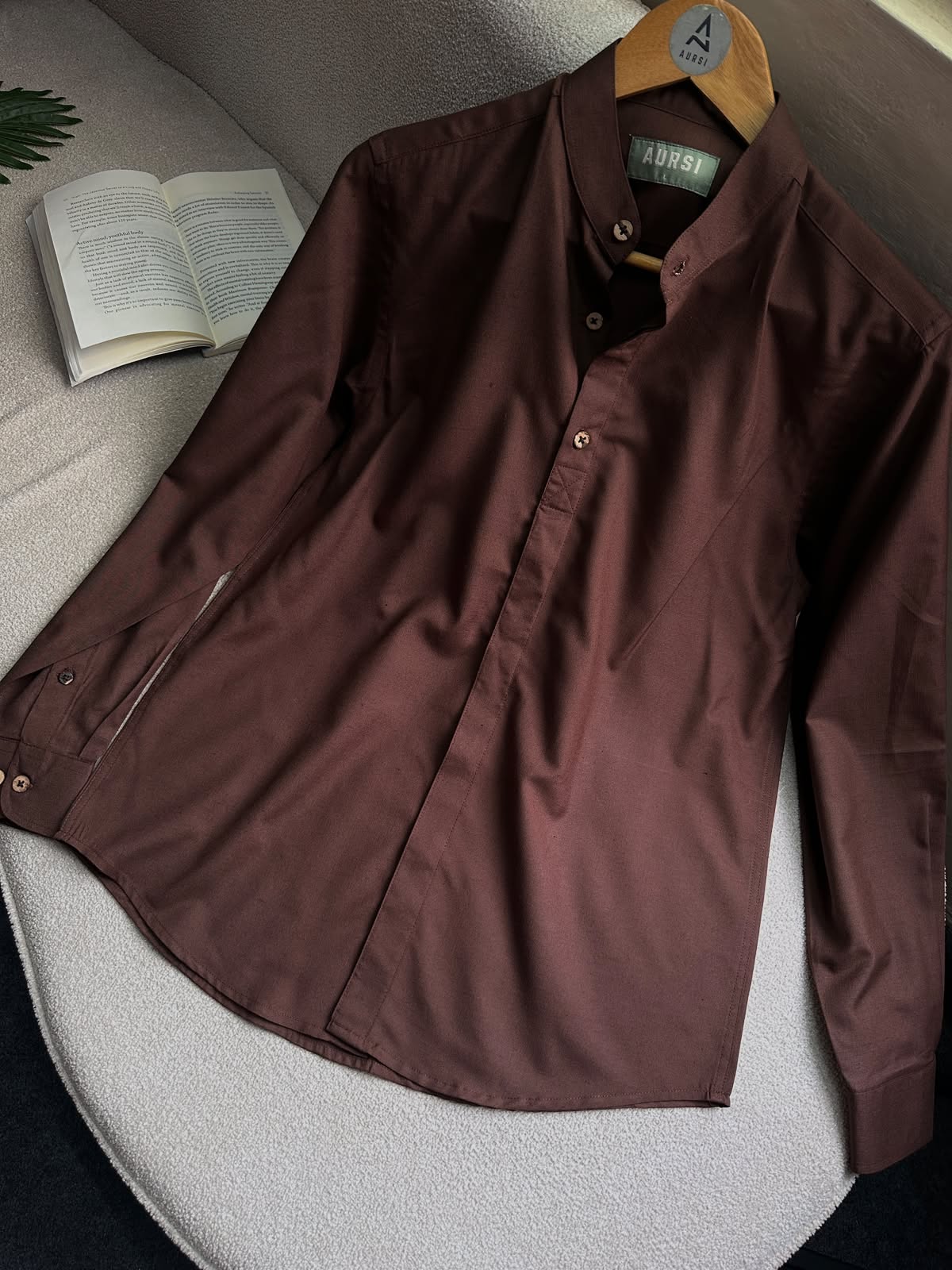 Henley Men's Shirt (Chocolate) - 26-47