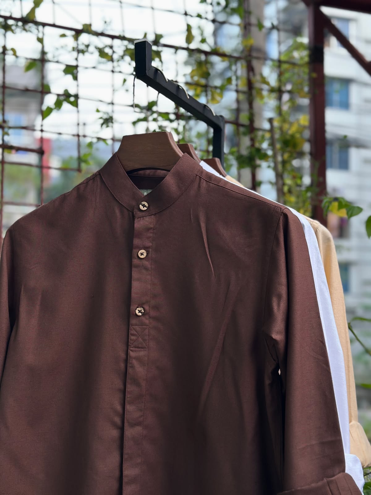 Henley Men's Shirt (Chocolate) - 26-47