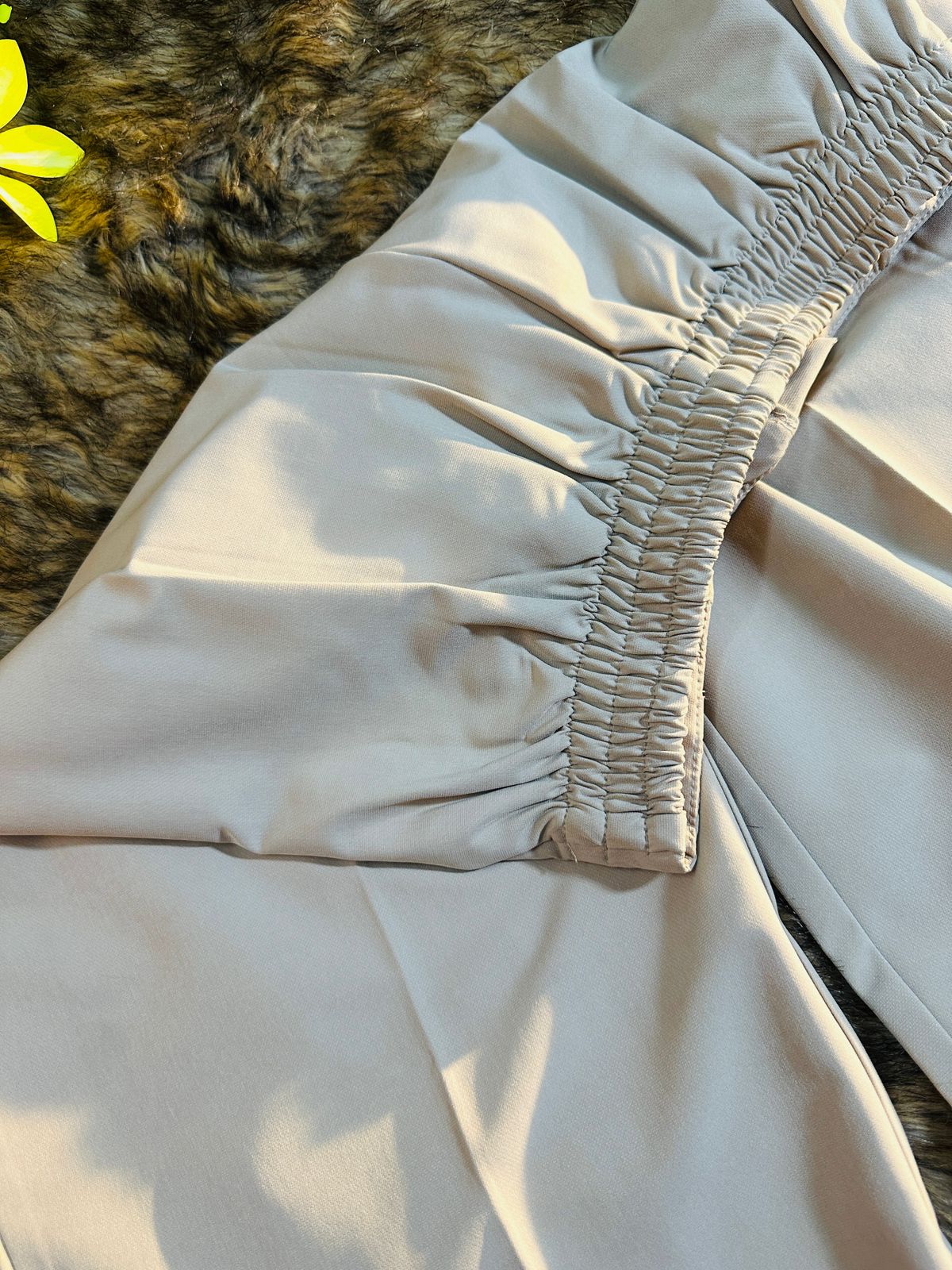 Ladies Loose Fit Wide Leg Pants - 07 (Cream)