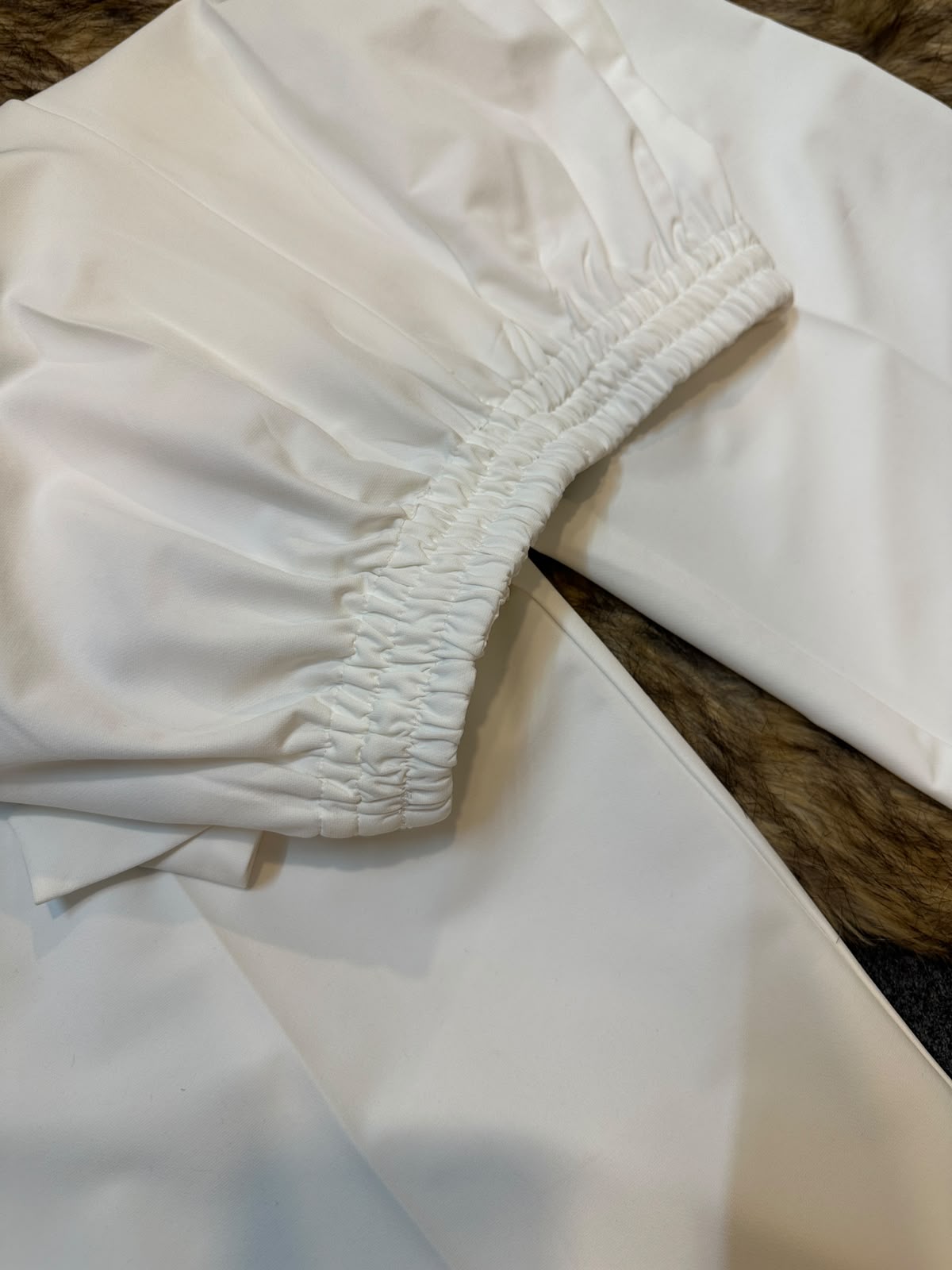 Ladies Straight Loose Fit Wide Leg Pants - 08 (Off-White)