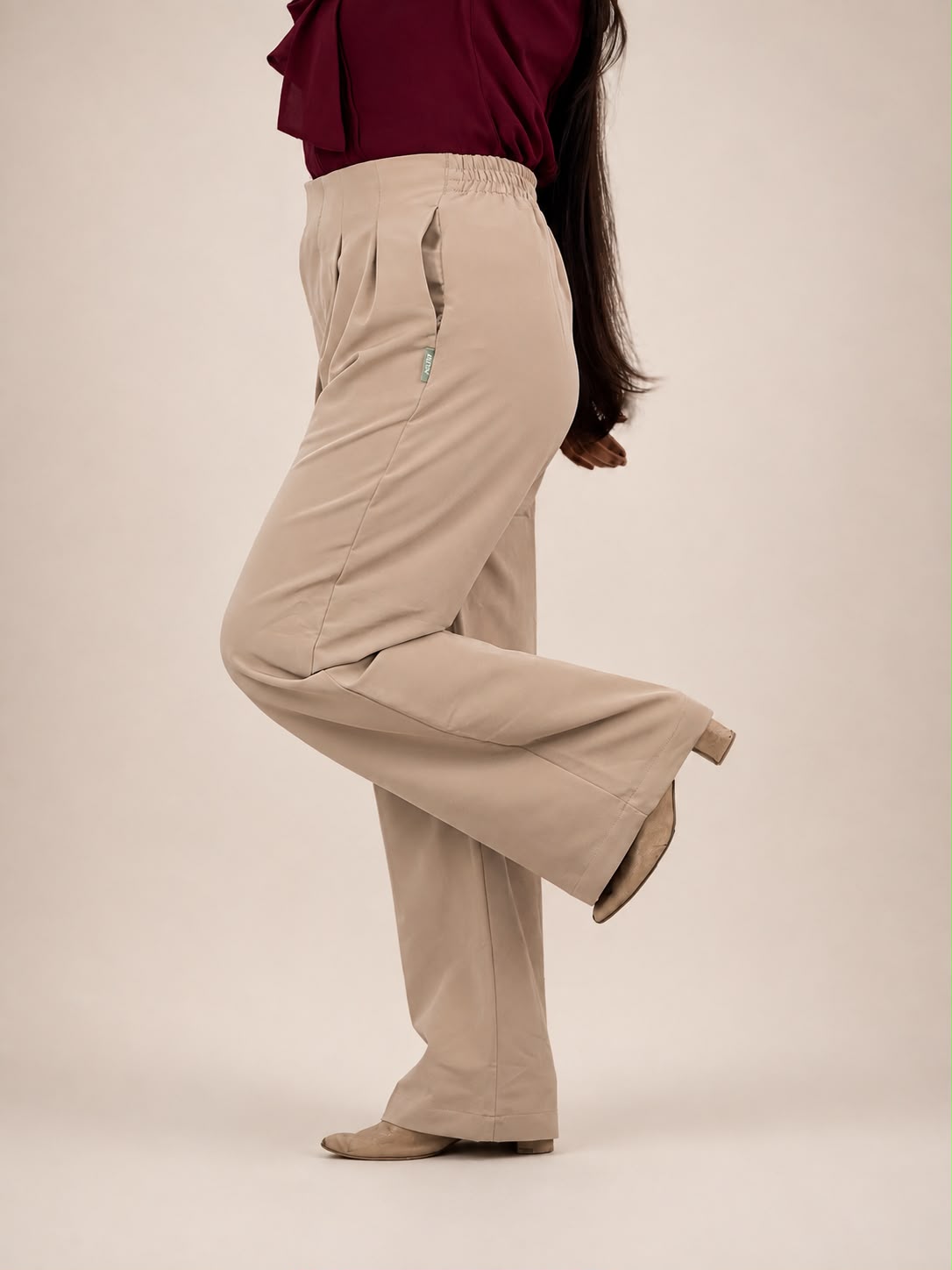 Ladies Loose Fit Wide Leg Pants - 07 by AURSI