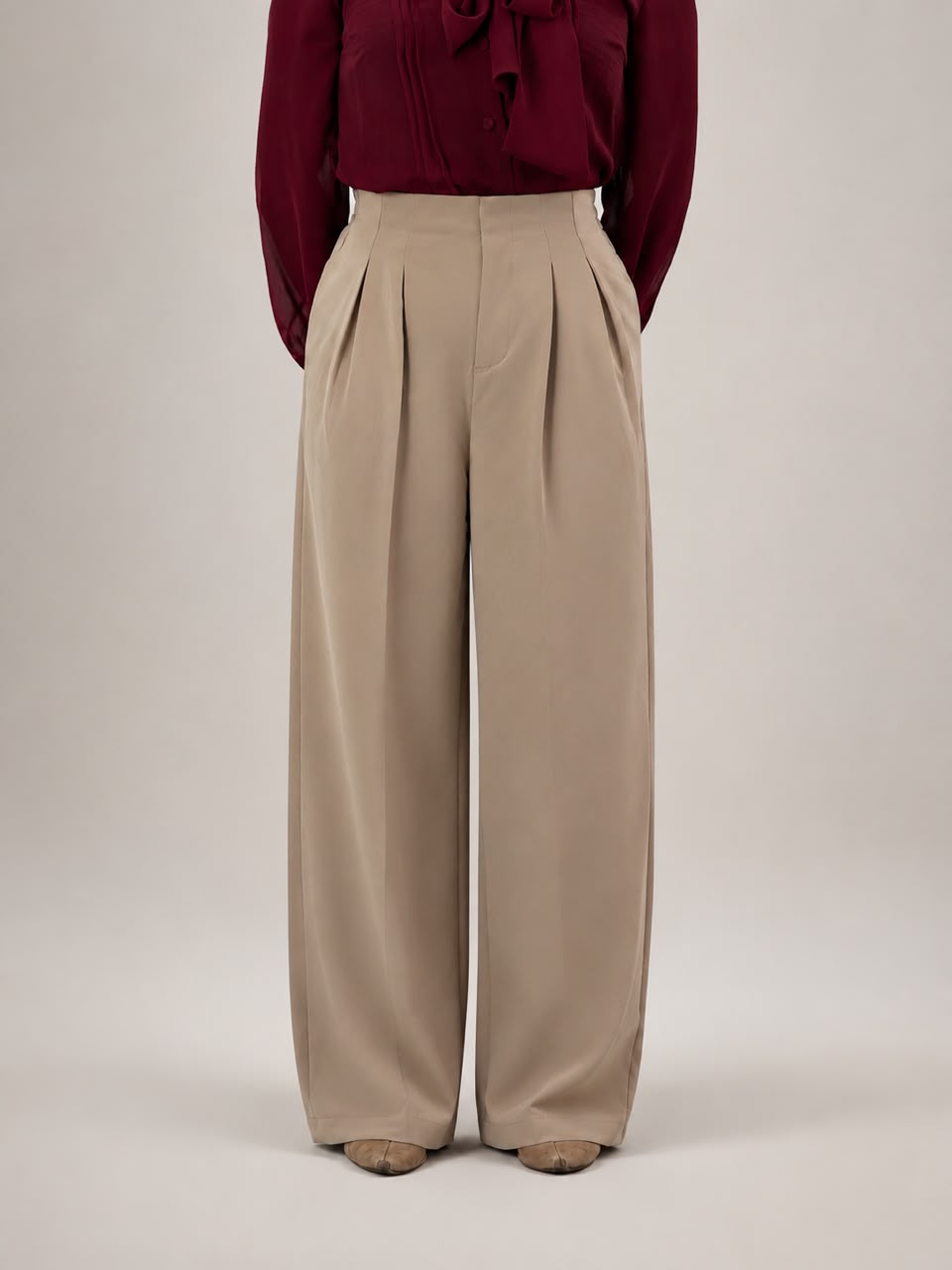 Ladies Loose Fit Wide Leg Pants - 07 by AURSI