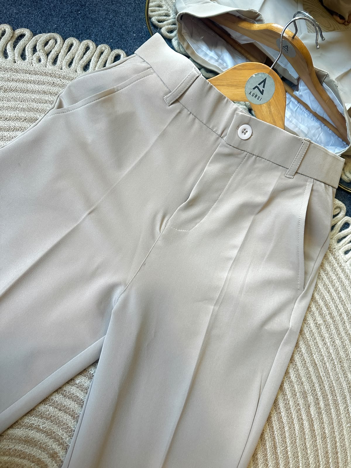 Men's Bootcut Pants (Cream)