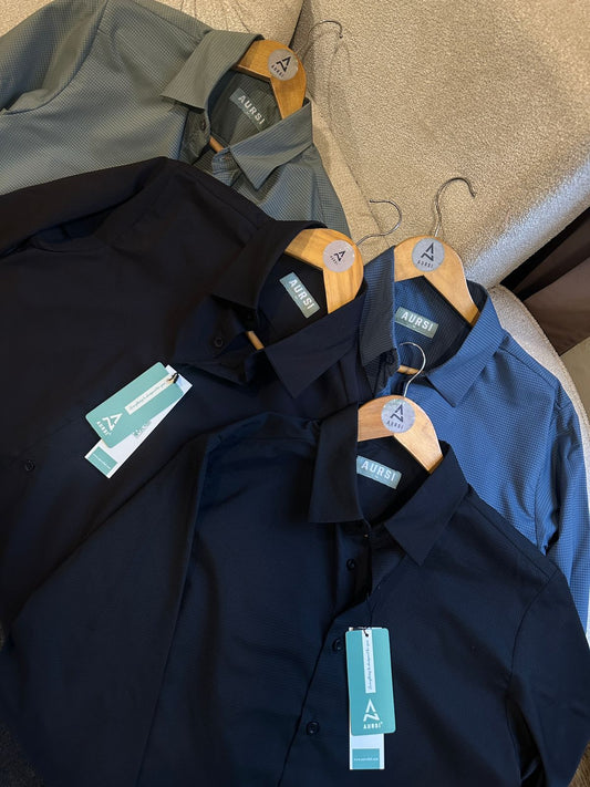 Men's Solid Formal Shirt by AURSI