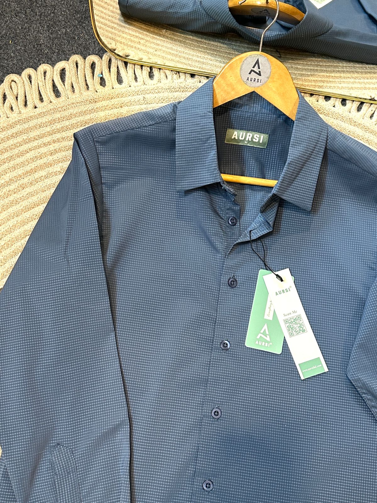 Men's Solid Formal Shirt (Slate Blue) - 26-63